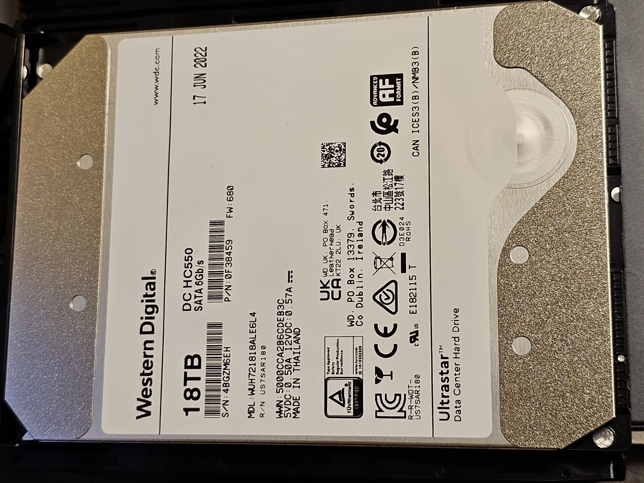 HC550 compatibility (Drives worked fine for years in DS920+ Having