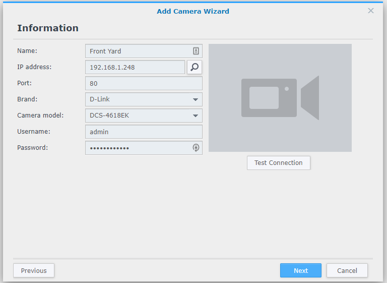 Synology surveillance station sales camera