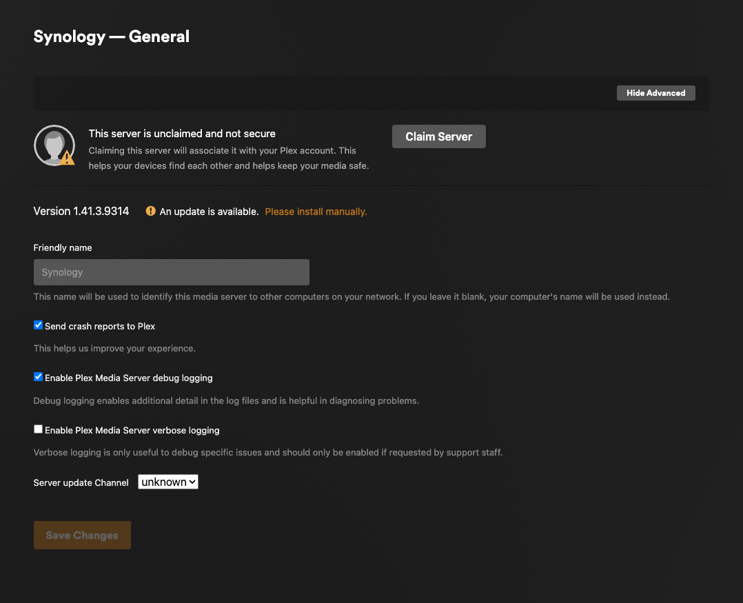 Plex suddenly broken | Synology Community