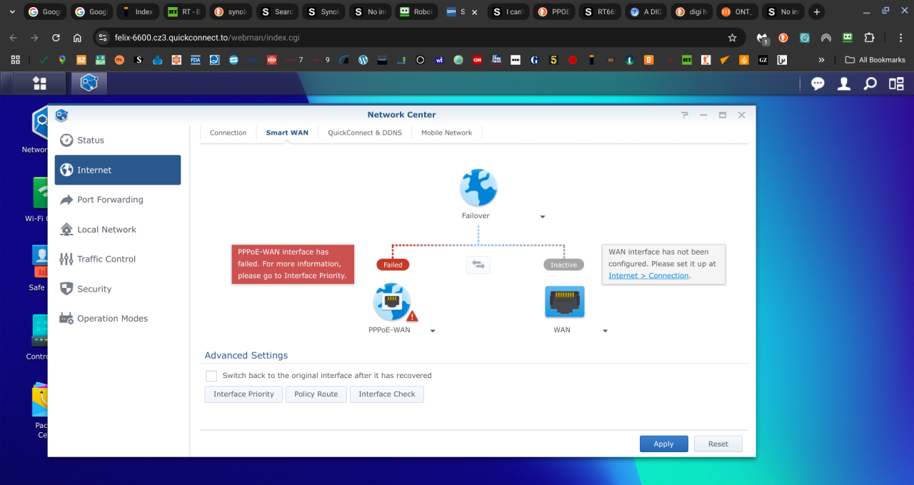 No internet access on Lan Port 1 RT6600AX | Synology Community