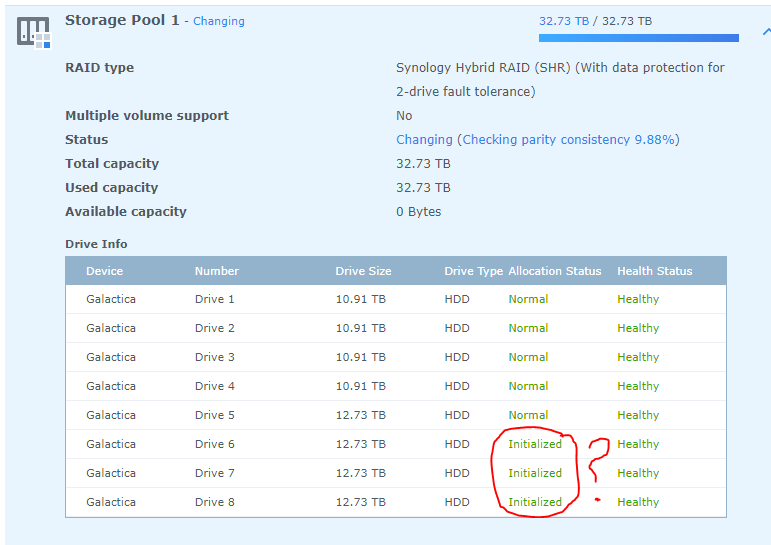 Synology shr добавить диск