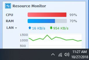 Adoración Capataz Soviético Poor DS216se box. CPU at 99% most of the time | Synology Community
