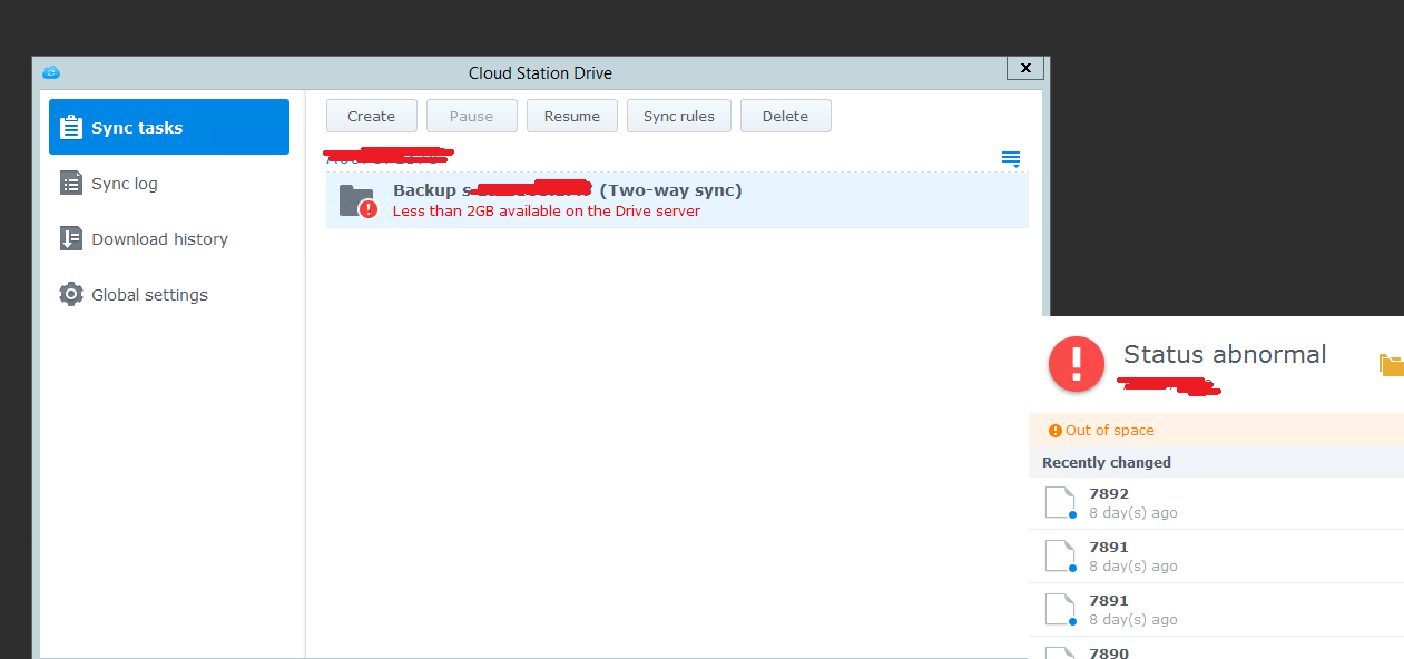 synology cloud station client log file