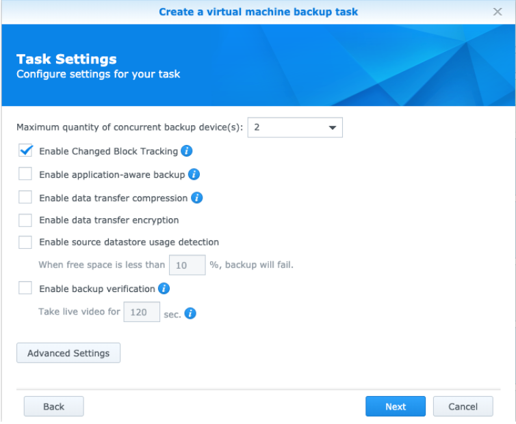 Synology Backup Virtual Machines – WTSITB
