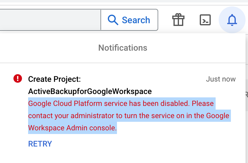 too many requests error when signing up for workspace - Google