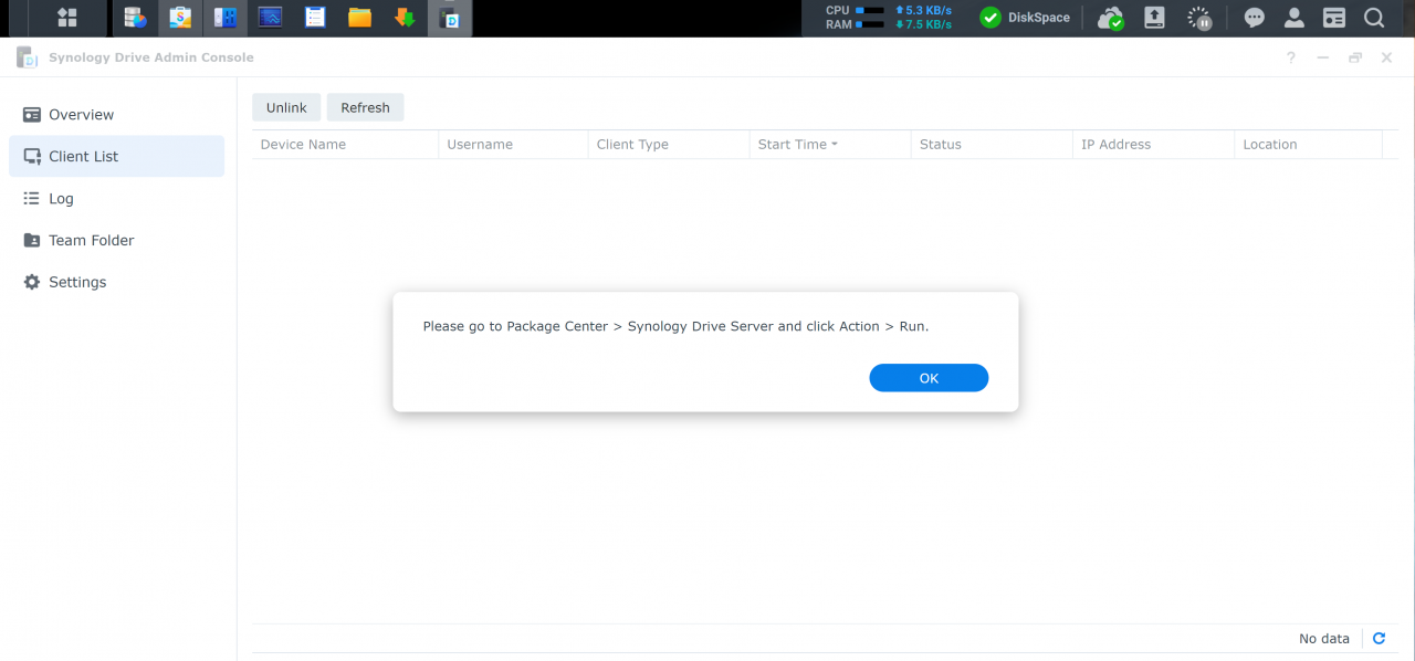 synology cloud station drive error
