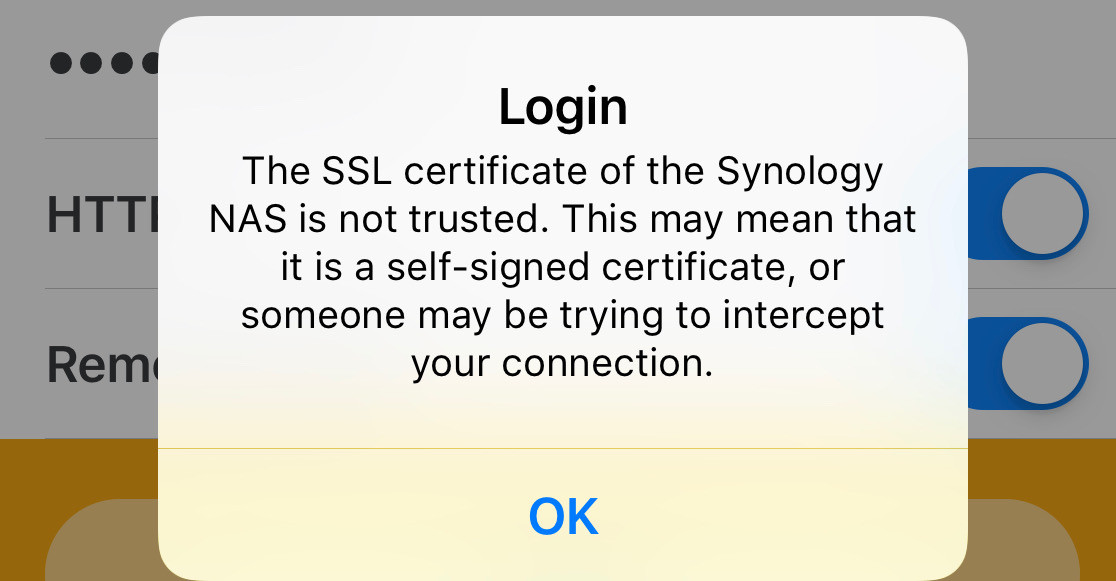 do i need to import a synology private key for my mac client ssl