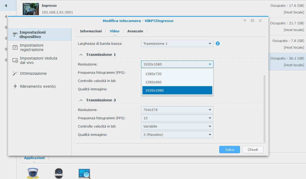 synology surveillance station h265