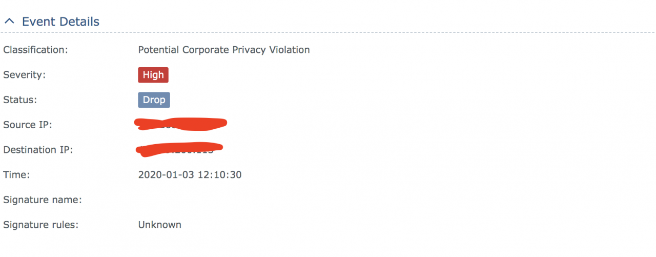 Latest Threat Prevention bugs | Synology Community