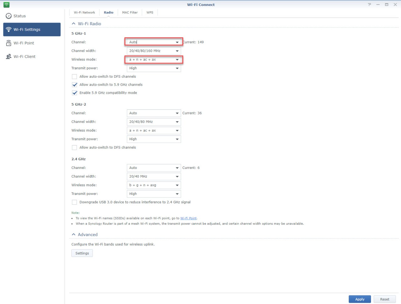 Disable Wi-Fi 6 on RT6600ax Synology Community